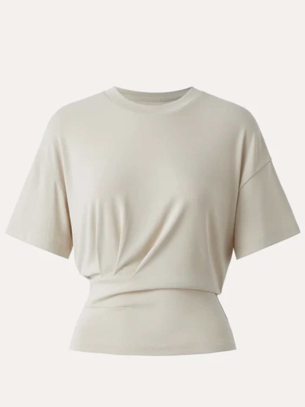 OGL | Sandwashed Crewneck Short Sleeve Tucked Tee Tan | Large New with Tag
